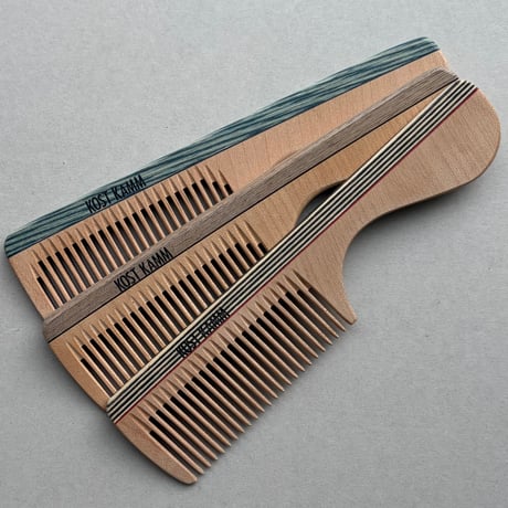 [KOSTKAMM]  Wooden comb with Handle / Wide / 6b