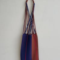 [pips]  Cotton Handwoven Hammock bag / navy blue