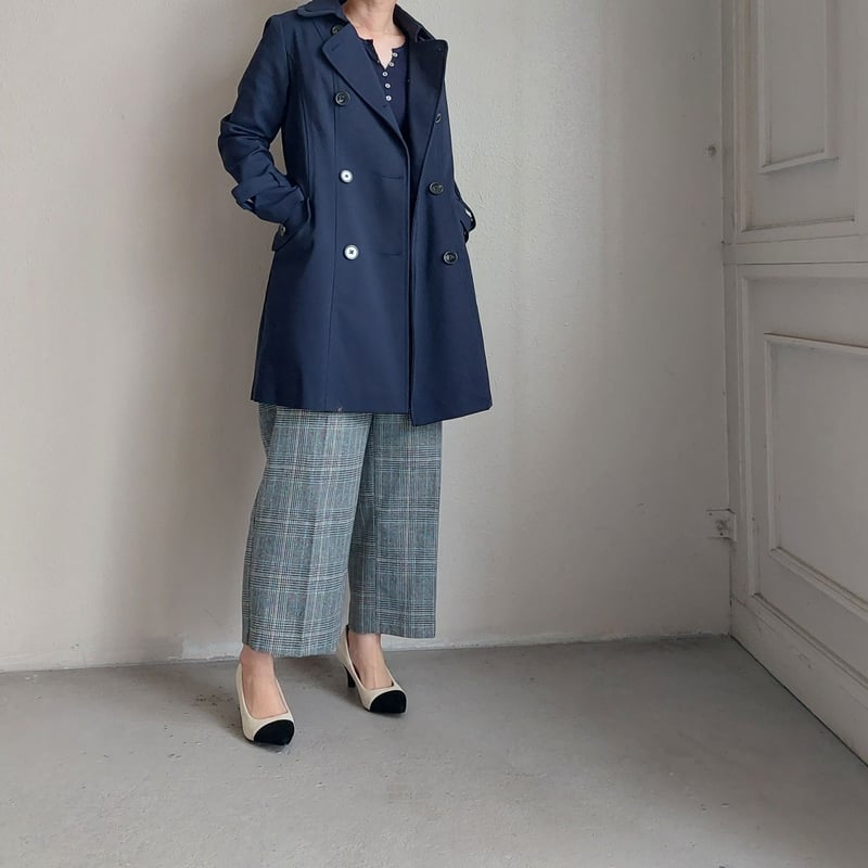 トレンチコート ネイビー　ダブル　金バッチ トレンチコート ネイビー ダブル 金バッチ UNISEX】ダブルブレザー