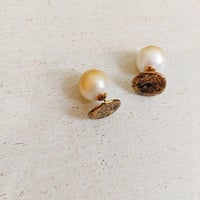 コットンパールキャッチピアス