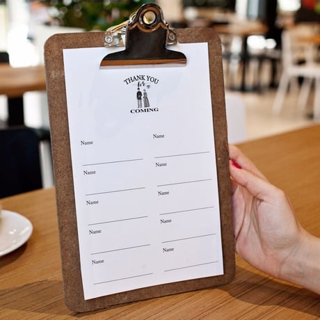 GuestBook 100名分記載可能（Design01）/  A4size：台紙のみ