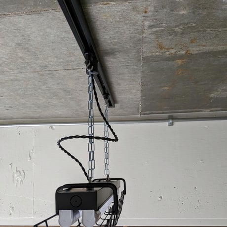 【B-2LG20-S】配線ダクトレール用 ２灯LEDライト　つや消し黒   ガード付き