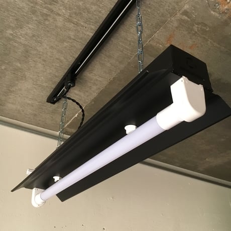 【B-1L20K】1灯　LED蛍光灯　つや消しブラック　ダクトレール用　照明器具