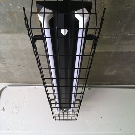 【B-2LWG】配線ダクトレール用 ２灯 LEDライト 笠、 ガード付き　つや消しブラック 照明器具