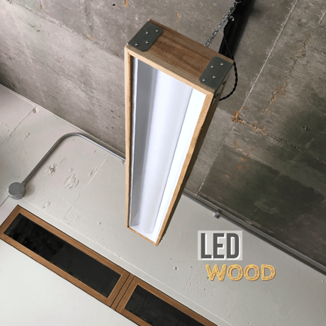 【WO-LS】 ダクトレール用　一体型LEDライト  木枠　ウッド