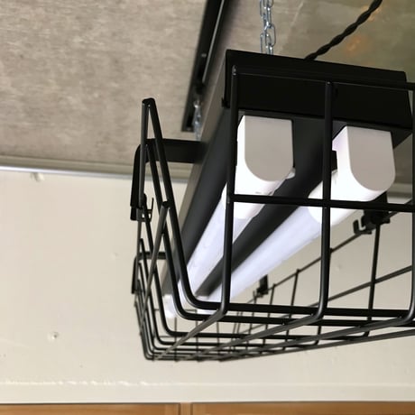 【B-2L20G】配線ダクトレール用 2灯LED ライト つや消し黒 　ガード付き 照明器具