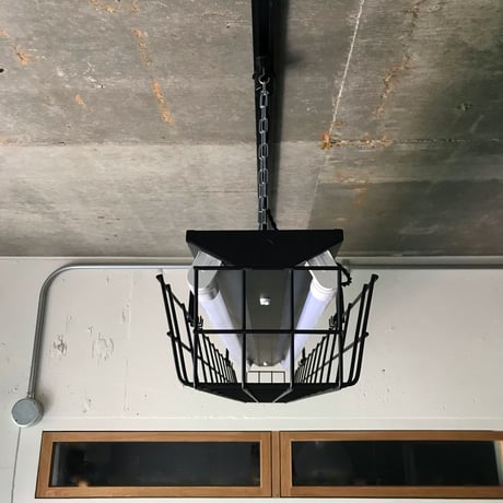 【B-2LG01】ダクトレール用 ２灯 LEDライト 　逆富士　ガード付き　つや消しブラック  照明器具