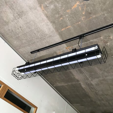 【B-2LG01】ダクトレール用 ２灯 LEDライト 　逆富士　ガード付き　つや消しブラック  照明器具