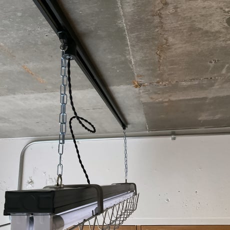 【B-2LSG02】ダクトレール用２灯LEDライト  つや消しブラック　笠なし ステンレスガード
