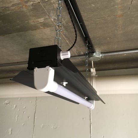 【B-1L20K】1灯　LED蛍光灯　つや消しブラック　ダクトレール用　照明器具