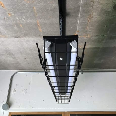 【B-2LG01】ダクトレール用 ２灯 LEDライト 　逆富士　ガード付き　つや消しブラック  照明器具