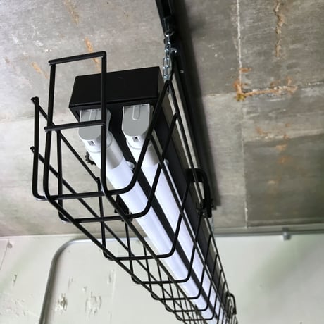 ２台セット(調光対応LEDライト)【B-2LG02】ダクトレール用２灯LEDライト  つや消しブラック　笠なし ガード付き