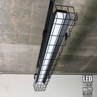 【B-ULG】LEDライトバー 一体型  笠付き　ガード　 つや消し黒