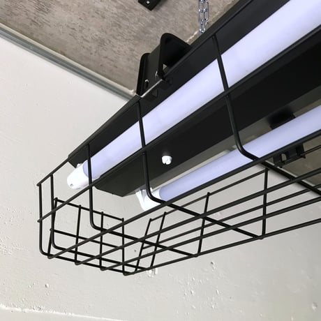 【B-2LG01】ダクトレール用 ２灯 LEDライト 　逆富士　ガード付き　つや消しブラック  照明器具