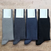 ささ和紙 メンズ リブ靴下 L（26-28ｃｍ）