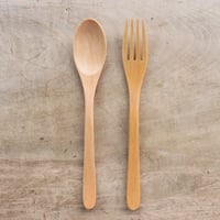 カレースプーン・パスタフォーク 21cm（甲斐のぶお工房）