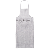 リネン フルエプロン・グレーホワイトストライプ（fog linen work）