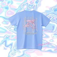 pink  Dolphin tee -Blue