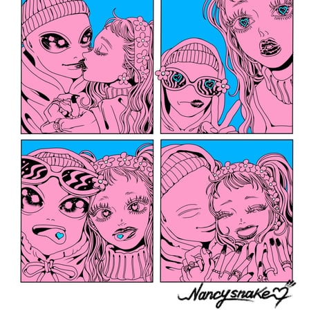 Aliens and girls tee pink👽👧