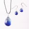 【夏限定】Blue Oceanセット　ネックレス＋ピアス／イヤリング ＜海の謌 umi no uta  GLASS JEWELRY＞