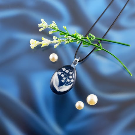 オーバルMサイズ　Muguet night blue[NOM-B-008]