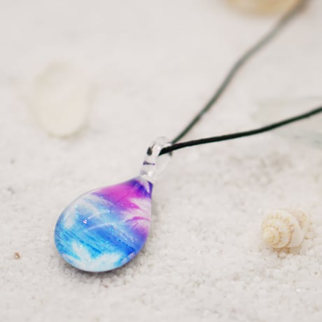 【夏限定】Sunset Palm ＜海の謌 umi no uta  GLASS JEWELRY＞ [UPMW-011]
