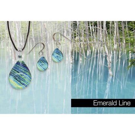 ＜Emerald Line セット＞ ネックレス＋ピアスSサイズ[NDM-B-022][PDS-B-022]