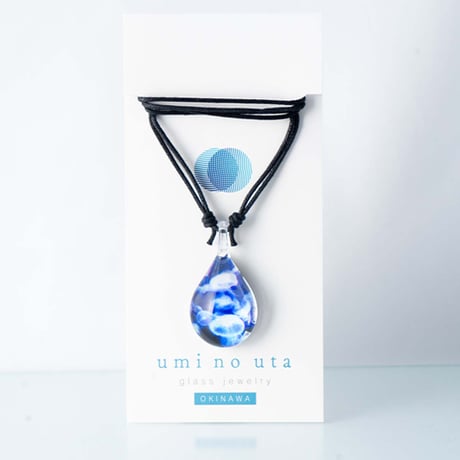 【夏限定】 Blue Jellyfish＜海の謌 umi no uta  GLASS JEWELRY＞ [UPMW-010]