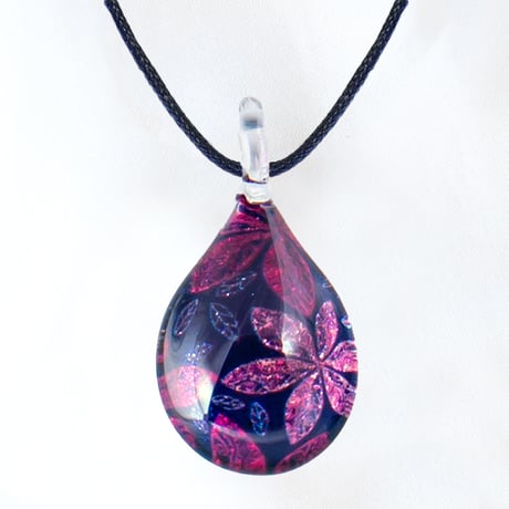 【夏限定】Purple Flower＜海の謌 umi no uta  GLASS JEWELRY＞ [UPMW-002]