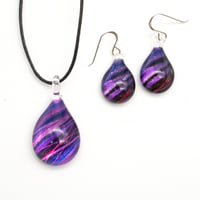 ＜Purple Line セット＞ ネックレス＋ピアスMサイズ[NDM-P2-004][PD-P2-004]