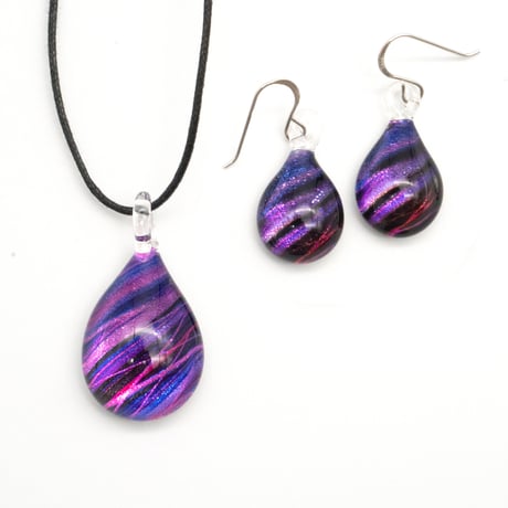 ＜Purple Line セット＞ ネックレス＋ピアスMサイズ[NDM-P2-004][PD-P2-004]