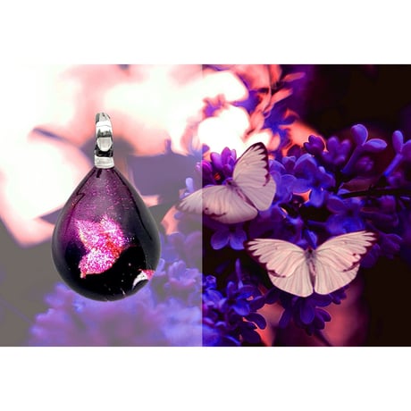 ドロップMサイズ　Purple Butterfly　[NDM-P2-021]