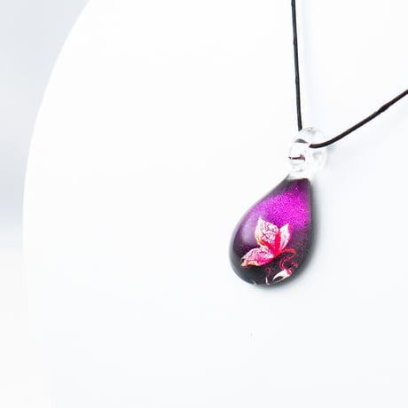 ＜Clematis & butterfly モデル2個セット＞ 　Night Clematis & Purple Butterfly［NDM-P2-114］［NDM-P2-021］
