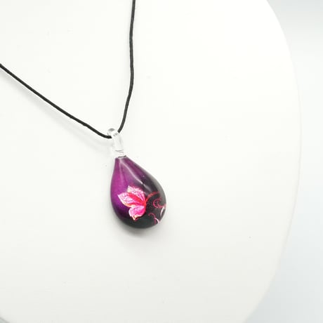 ＜Purple Butterfly セット＞ ネックレス＋ピアスSサイズ[NDM-P2-021][PDS-P2-021]