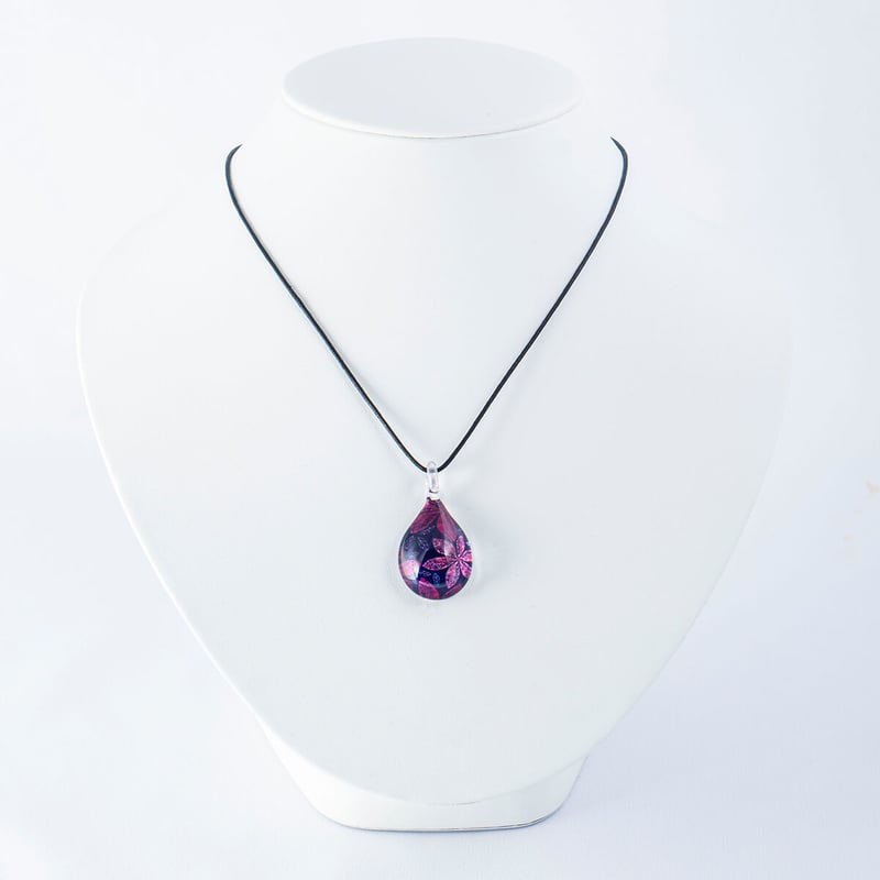 夏限定】Purple Flower＜海の謌 umi no uta GLASS JEWELR