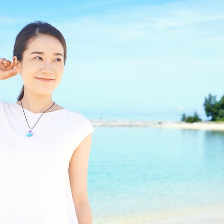 【夏限定】Sunset Palm ＜海の謌 umi no uta  GLASS JEWELRY＞ [UPMW-011]