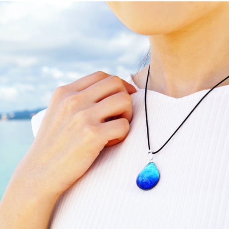 【夏限定】Blue Ocean＜海の謌 umi no uta  GLASS JEWELRY＞ [UPMW-013]