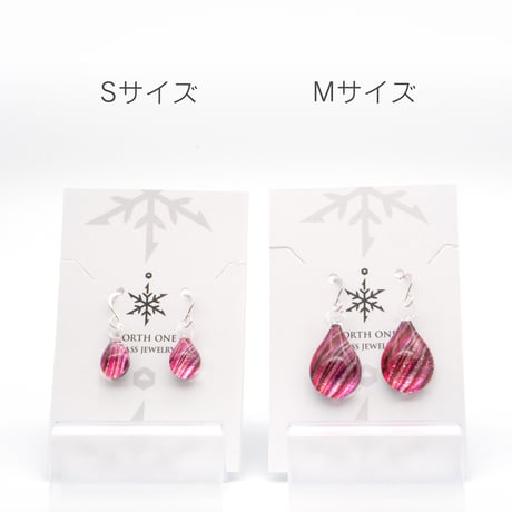 ＜Pink Line セット＞ ネックレス＋ピアスMサイズ[NDM-P-001][PD-P-001]