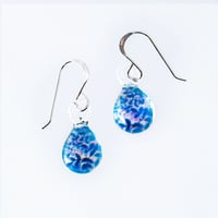【夏限定】Blue Leaf ピアス＜海の謌 umi no uta  GLASS JEWELRY＞ [UEWXS-004]