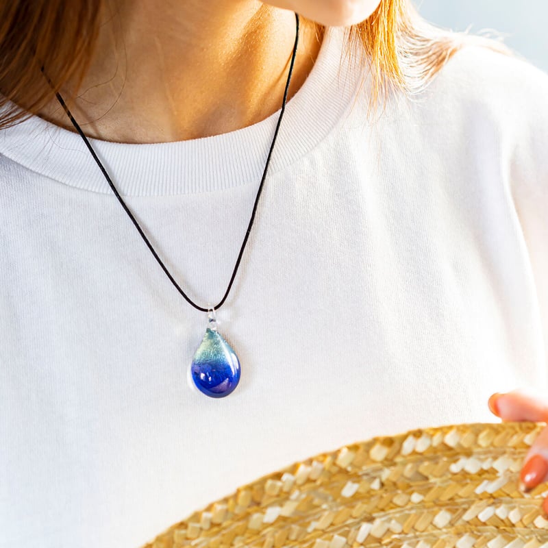 夏限定】Blue Oceanセット ネックレス＋ピアス／イヤリング ＜海の謌