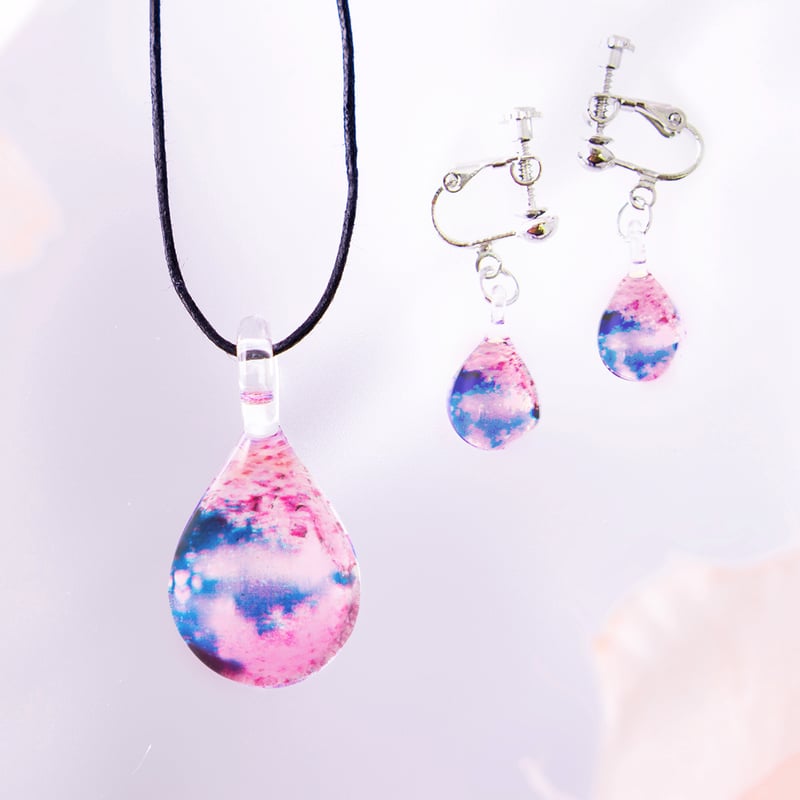 春限定】SAKURAセット ネックレス＋ピアス／イヤリングSサイズ