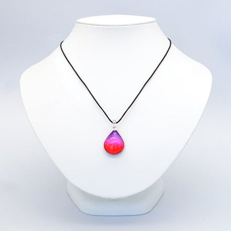 【夏限定】Coral Oceanセット　ネックレス＋ピアス ＜海の謌 umi no uta  GLASS JEWELRY＞ [UPMW-015] [UEWXS-003]