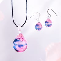 【春限定】SAKURAセット　ネックレス＋ピアス／イヤリングSサイズ  ＜JINJAR GLASS JEWELRY＞