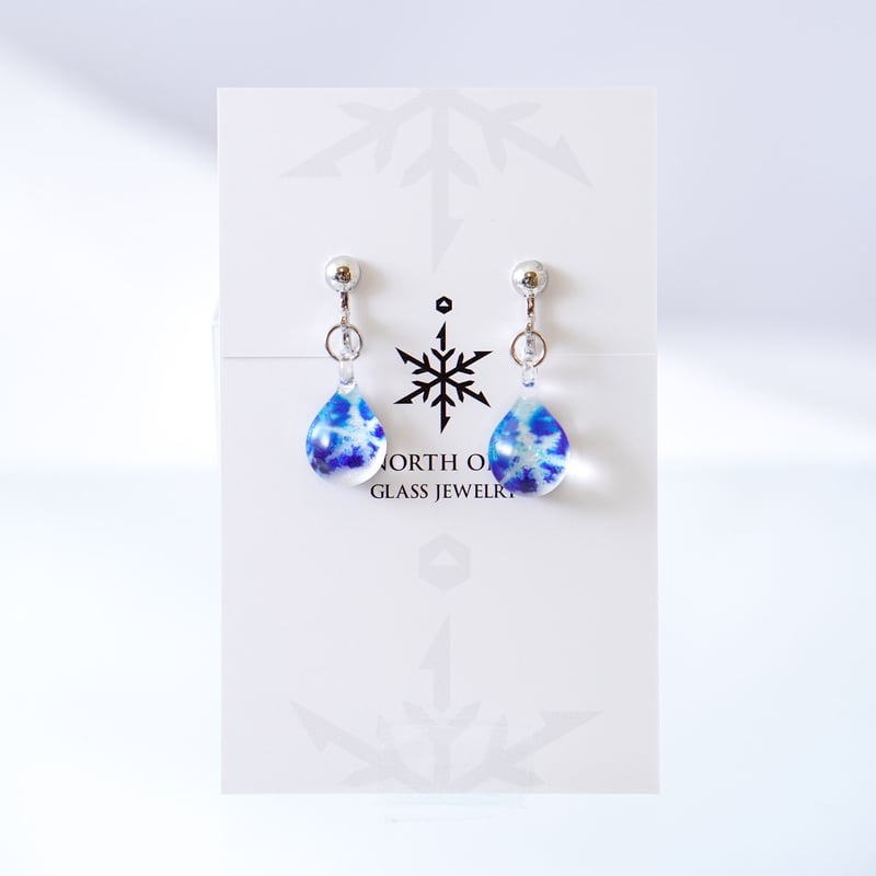 Crystal Snowセット＞ ネックレス＋ピアス／イヤリングSサイズ | north