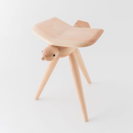YATAGARASU STOOL    八咫烏スツール　ー顔あり・HIGH・黒ー