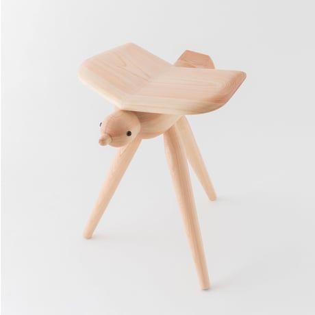 YATAGARASU STOOL    八咫烏スツール　ー顔あり・LOW・クリアー