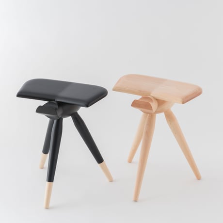 YATAGARASU STOOL    八咫烏スツール　ー顔なし・HIGH・黒ー