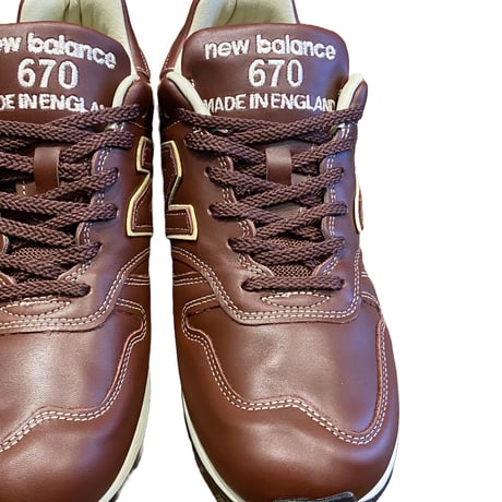 NEW BALANCE (M670 MADE IN ENGLAND) BROWN / WHITE