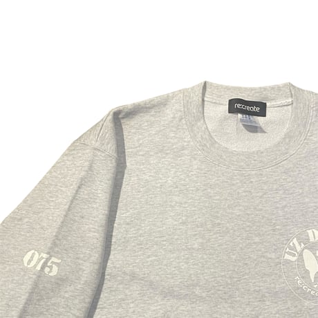 re:create CREWNECK SWEAT (UZ DOGGS) ASH