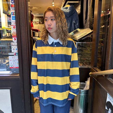 re:create  (RUGBY POLO SHIRTS) YELLOW / BLUE